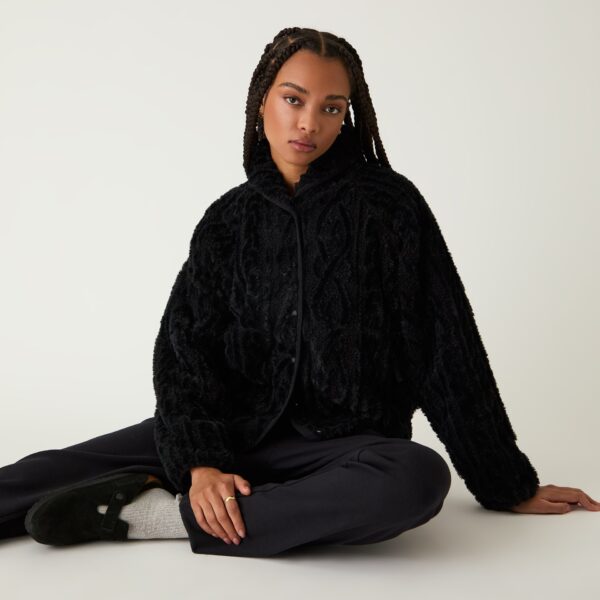 Women Grayson Cable Sherpa Jacket - Image 2